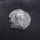 #p383# Roman silver denarius coin of Trajan from 105 AD