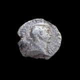 #p383# Roman silver denarius coin of Trajan from 105 AD