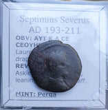 #p526# Roman provincial bronze coin Septimius Severus, 193-211 AD (Perga)