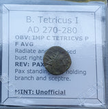 #p487# Roman barbarous issue coin of Tetricus I from 270-280 AD