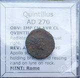 #n586# Roman Antoninianus coin of Quintillus from 270 AD