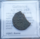 #p538# Roman Antoninianus coin of Gallienus from 256-257 AD