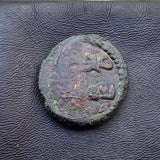 #o638# Anonymous copper Umayyad Fals coin from Spain 711-750 AD