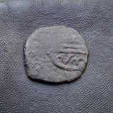 #p405# Ottoman copper Mangir coin of Bayezid I from 1389-1402 AD