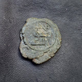 #o662# Anonymous Umayyad Fals copper coin from 696-750 AD