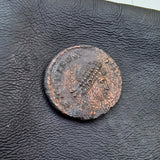 #p491# Roman Bronze coin issued by Theodosius I from 388-395 AD