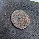 #p491# Roman Bronze coin issued by Theodosius I from 388-395 AD