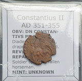 #p637# Roman Bronze coin issued by Constantius II from 351-355 AD