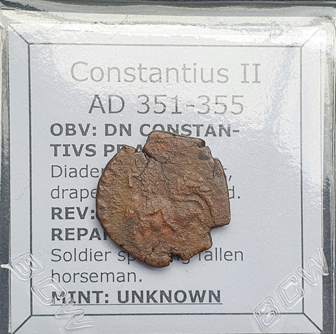 #p637# Roman Bronze coin issued by Constantius II from 351-355 AD