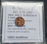 #p616# Roman barbarous issue coin of Tetricus I from 270-280 AD