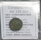 #p638# Roman Bronze coin issued by Constantine I from 335-337 AD