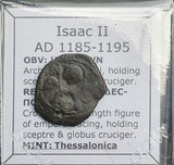 #M335# Byzantine Tetarteron coin of Isaac II from 1185-1195 AD