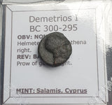 #P037# Greek Macedonian coin of King Demetrios I, 306-283 BC