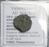 #p628# Roman Bronze coin issued by Valentinian I from 364-375 AD