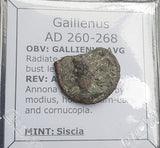 #P629# Roman Antoninianus coin of Gallienus from 260-268 AD