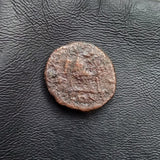 #p654# Roman coin issued by Aelia Flaccilla from 379-388 AD (Wife to Theodosius)