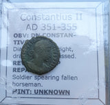 #q145# Roman Bronze coin issued by Constantius II from 351-355 AD
