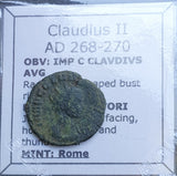 #q077# Roman Antoninianus coin of Claudius II from 268-270 AD (Jupiter)