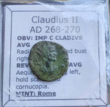 #q079# Roman Antoninianus coin of Claudius II from 268-270 AD