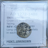 #p548# British silver penny from 1272-1488 AD