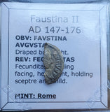 #f333# Roman silver denarius coin of Faustina II from 161-175 AD