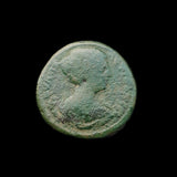 #p678# Roman provincial bronze coin issued by empress Plautilla from 200-205 AD
