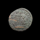 #q180# Roman Bronze coin issued by Constans from 348-350 AD