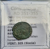 #q146# Roman Bronze coin issued by Constantius II from 351-355 AD