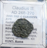 #q078# Roman Antoninianus coin of Claudius II from 268-270 AD