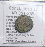 #q144# Roman Bronze coin issued by Constantius II from 351-355 AD