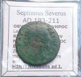 #q094# Roman provincial bronze coin Septimius Severus, 193-211 AD (Nikopolis)