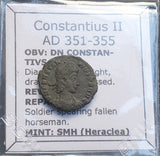 #p906# Roman Bronze coin issued by Constantius II from 351-355 AD