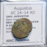 #p706# Anonymous roman provincial bronze coin from Panormos from BC 27-14 AD (Augustus)