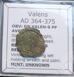 #P909# Roman Bronze coin issued by Valens from 364-375 AD