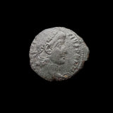 #q055# Roman Bronze coin issued by Constantius II from 347-348 AD