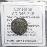 #q051# Roman Bronze coin issued by Constans from 346-348 AD