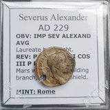 #o903# Roman silver denarius coin of Severus Alexander from 229 AD