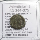 #p797# Roman Bronze coin issued by Valentinian I from 364-375 AD