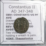 #p792# Nice Roman Bronze coin issued by Constantius II from 347-348 AD