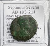 #q095# Roman provincial bronze coin Septimius Severus, 193-211 AD Nikopolis