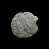 #p795# Rare Roman Bronze coin issued by Magnus Maximus from 383-388 AD