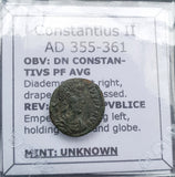 #q254# Roman Bronze coin issued by Constantius II from 355-361 AD