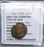 #p838# Roman Bronze coin issued by Constantius II from 351-355 AD