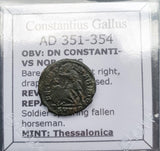 #P946# Roman bronze coin issued by Constantius Gallus from 351-354 AD