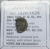 #p511# Hungarian silver fouree denar coin of Gabriel Bethlen from 1620-1626 AD