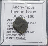 #p662# Anonymous Iberian Greek City Issue Bronze Coin of Castulo from 200-100 BC