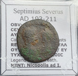 #q297# Roman provincial bronze coin Septimius Severus, 193-211 AD Nikopolis