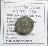 #q169# Roman bronze coin issued by Constantius Gallus from 351-354 AD