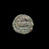 #p406# Anonymous copper Umayyad Fals coin from Spain 711-750 AD (Copy)