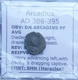 #p965# Roman Bronze coin issued by Arcadius from 388-395 AD